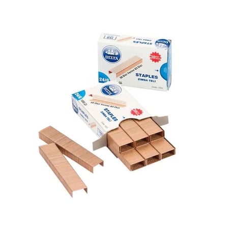 Delta 24/6 Zımba Teli - 5 Kutu (5.000 Tel)