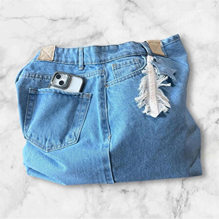 Spor ve Casual Kullanım için Denim Yoga Matı Bölmeli Çanta / El Yapımı & Dayanıklı