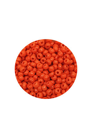 Dökme Cam Kum Boncuk (11/0) 2 mm - 60 Gram -  Turuncu - BNC048