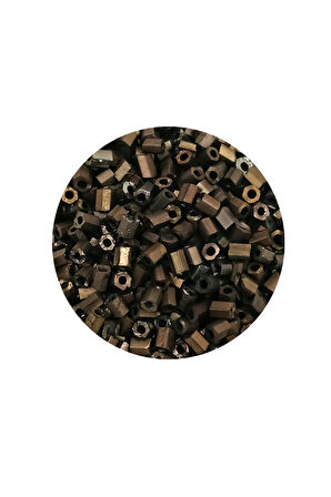 Kesme Cam Boncuk 2mm - 60 Gram - Mat Kahverengi - BNC396