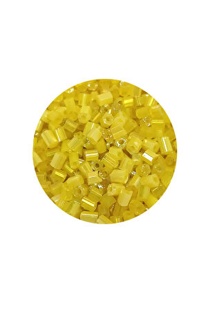 Kesme Cam Boncuk 2mm - 60 Gram - Koyu Sarı - BNC385