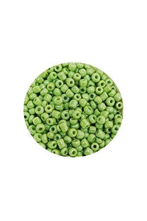 Dökme Cam Kum Boncuk (11/0) 2 mm - 60 Gram -  Açık Yeşil - BNC038