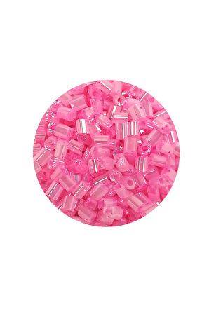 Kesme Cam Boncuk 2mm - 60 Gram - Pembe - BNC371