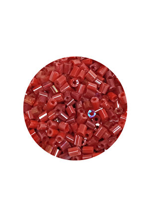 Kesme Cam Boncuk 2mm - 60 Gram - Koyu Kırmızı - BNC370