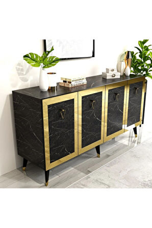 BAREDH LAZER DESENLİ KONSOL ROYALMERMER ALTIN