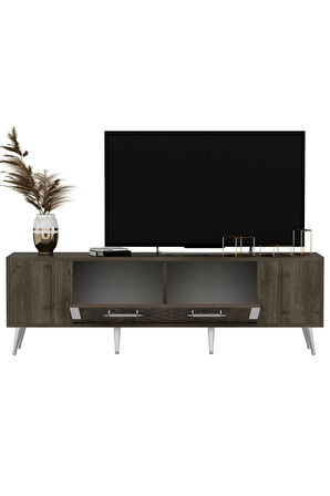 DETASDH 150 CM LAZER DESENLİ TV ÜNİTESİ CEVİZ-GÜMÜŞ
