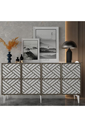 GRACEDH KONSOL BEYAZ (CEVİZ DESEN)