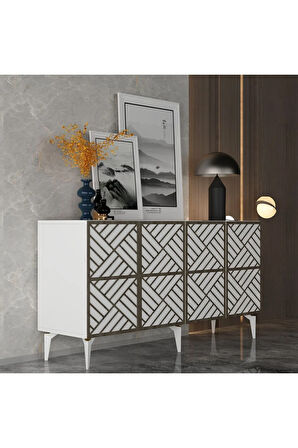GRACEDH KONSOL BEYAZ (CEVİZ DESEN)