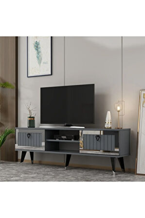 LİDYADH TV STAND ANTRASİT GÜMÜŞ