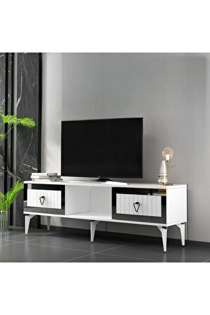 Lindadh Tv Sehpası (ALT MODÜL) Beyaz Gümüş