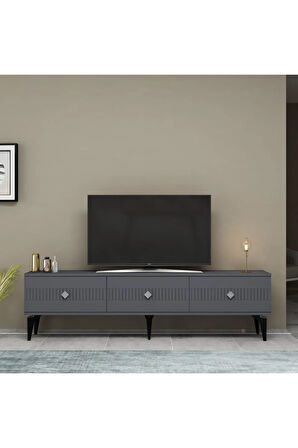 MİDASDH TV STAND (ALT MODÜL) ANTRASİT-GÜMÜŞ