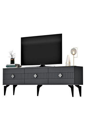 MİDASDH TV STAND (ALT MODÜL) ANTRASİT-GÜMÜŞ