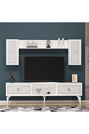 NİLDH 150 CM TV ÜNİTESİ BEYAZ GÜMÜŞ