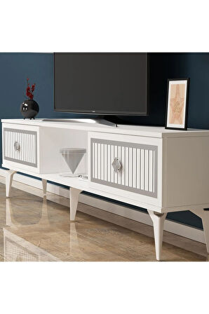 NİLDH 150 CM TV ÜNİTESİ BEYAZ GÜMÜŞ