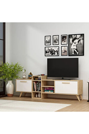 Romadh 180 Cm Tv Standı Safirmeşe Beyaz