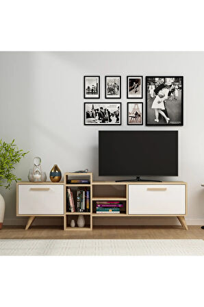 Romadh 180 Cm Tv Standı Safirmeşe Beyaz