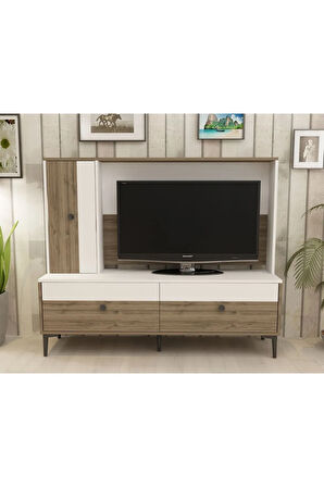 SİNDYDH TV ÜNİTESİ BEYAZ CEVİZ