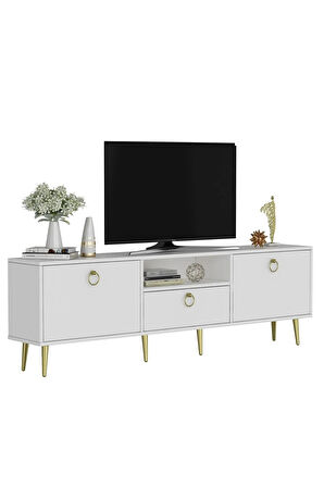 SOLEDH 180 CM TV ÜNİTESİ SEHPASI BEYAZ