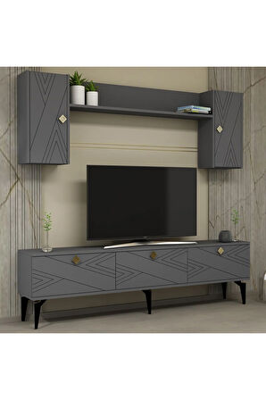 TOUCHDH TV ÜNİTESİ TAKIMI ANTRASİT-ANTRASİT