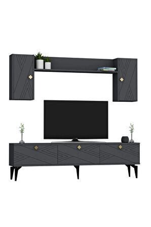 TOUCHDH TV ÜNİTESİ TAKIMI ANTRASİT-ANTRASİT
