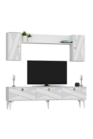 TOUCHDH TV ÜNİTESİ TAKIMI BEYAZ-BEYAZ