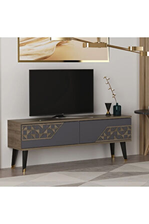 TORONTODH 2 KAPAKLI TV SEHPASI CEVİZ ANTRASİT