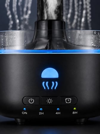 Denizanası Tasarımlı Ultrasonik Hava Nemlendirici RGB LED Işıklı Sessiz Buhar Makinesi Zaman Ayarlı