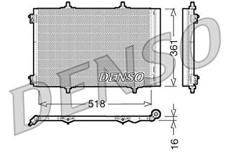 Denso DCN07013 Klima Radyatörü Crossland X 3637002