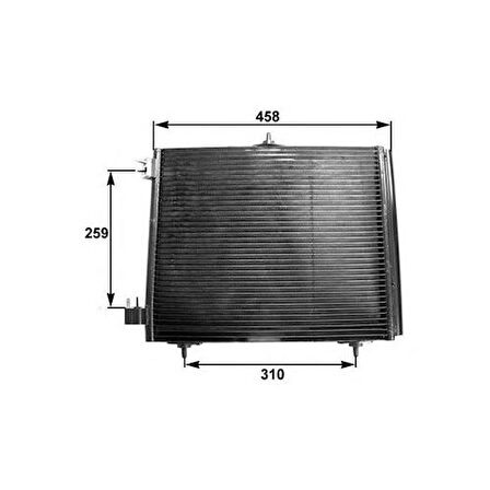 Denso DCN21009 Klima Radyatörü C2 C3 C3 II C3 Pluriel C3 III DS3 208 207 P1007 2008 Ölçü 420x374x16 058145805G