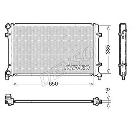 Denso DRM02014 Motor Radyatörü Golf V Jetta III Passat Touran Caddy III A3 Altea Leon Toledo III Octavia 1.4 1.6 2.0 00-15 1K0121251AP