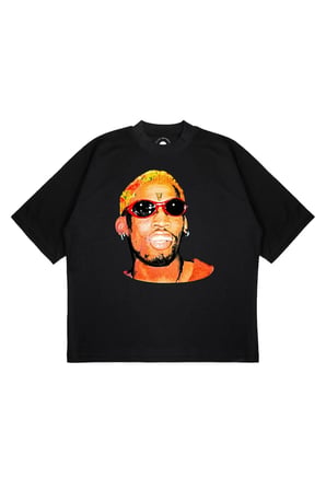 Unisex Oversize DENNIS RODMAN VLONE Baskılı Boxy Fit Kalın Kumaşlı (240gsm) T-shirt
