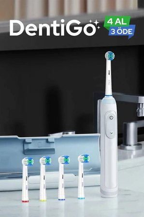 Braun - Oral B Şarjlı Ve Pilli Diş Fırçası Uyumlu 4 Adet Yedek Başlık