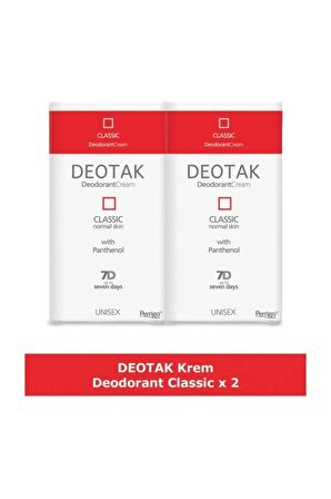 Deotak Classic Antiperspirant Ter Önleyici Leke Yapmayan Krem Deodorant 35 ml x 2