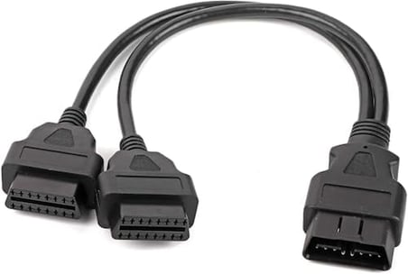 Y-Kablo Obd Obd2 Uzatma Kablosu, Araba 16 Pin Obd2 Obdii Erkek - Çift Dişi Y-Splitter Adaptör Uzatma