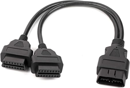 Y-Kablo Obd Obd2 Uzatma Kablosu, Araba 16 Pin Obd2 Obdii Erkek - Çift Dişi Y-Splitter Adaptör Uzatma