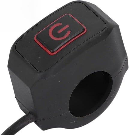 Motosiklet Kırmızı Led Işıklı Gidon Aç Kapa Anahtarı Sis Lambası Far Işık Dörtlü Düğmesi 22Mm
