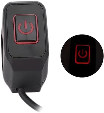 Motosiklet Kırmızı Led Işıklı Gidon Aç Kapa Anahtarı Sis Lambası Far Işık Dörtlü Düğmesi 22Mm
