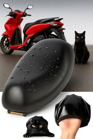 (1070) Motosiklet Sele Kılıfı Siyah Su Geçirmez Scooter Sele Kılıfı Mondial 180 Z-One S Ile Uyumlu