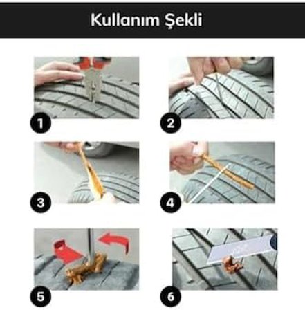 (156) Lastik Tamir Kiti Fitil Atma Seti Ile Uyumlu