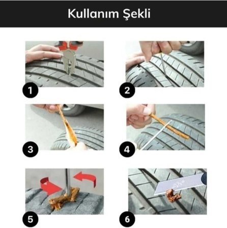 (156) Lastik Tamir Kiti Fitil Atma Seti Ile Uyumlu
