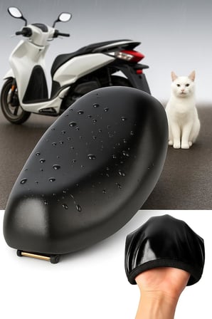 (1103) Kymco Super 8 125 Motosiklet Scooter Sele Kılıfı Su Geçirmez Siyah No:4 Ile Uyumlu