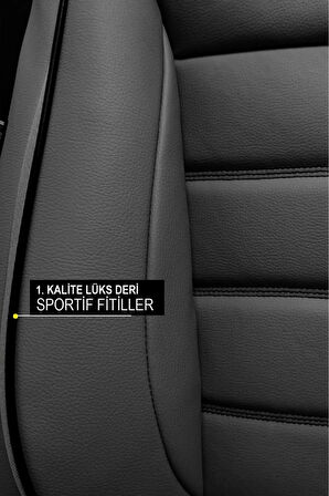Nissan Sentra Vıı (b17 Facelift 2016) 1.8 (130 Hp) 2019 UYUMLU LÜKS DERİ OTO KILIF TAM SET