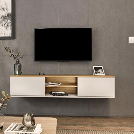 TV Sehpası Leydi Safir Beyaz 160 cm