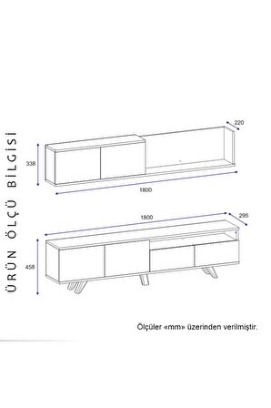 TV Ünitesi Merit Antik Çam 180 cm