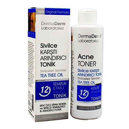 Dermaderm Bitkisel Sivilce Karşıtı Arındırıcı Tonik 200 ml