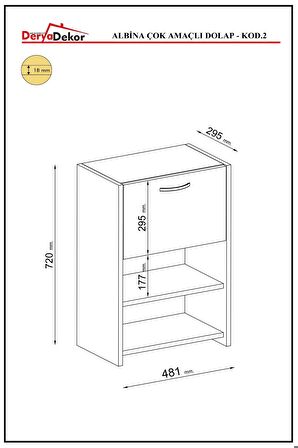 ALBİNA ÇOK AMAÇLI DOLAP KOD:2