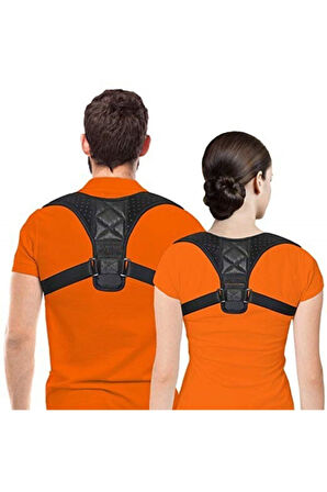 Unisex Siyah  Dik Durmayı Yürümeyi Sağlayan Kamburluk Önleyici Korse