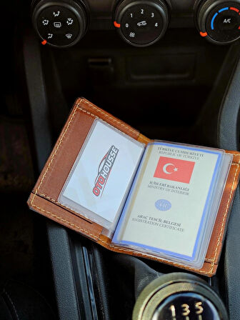 Hakiki Deri Ruhsatlık Erkek Kadın Cüzdan