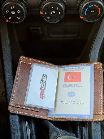 Hakiki Deri Ruhsatlık Erkek Kadın Cüzdan