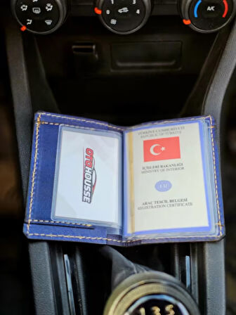 Hakiki Deri Ruhsatlık Erkek Kadın Cüzdan